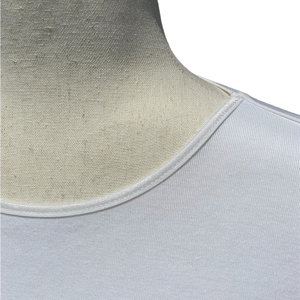 Christopher & Banks 100% cotton white classic tee with elevated neckline M - Picture 6 of 16